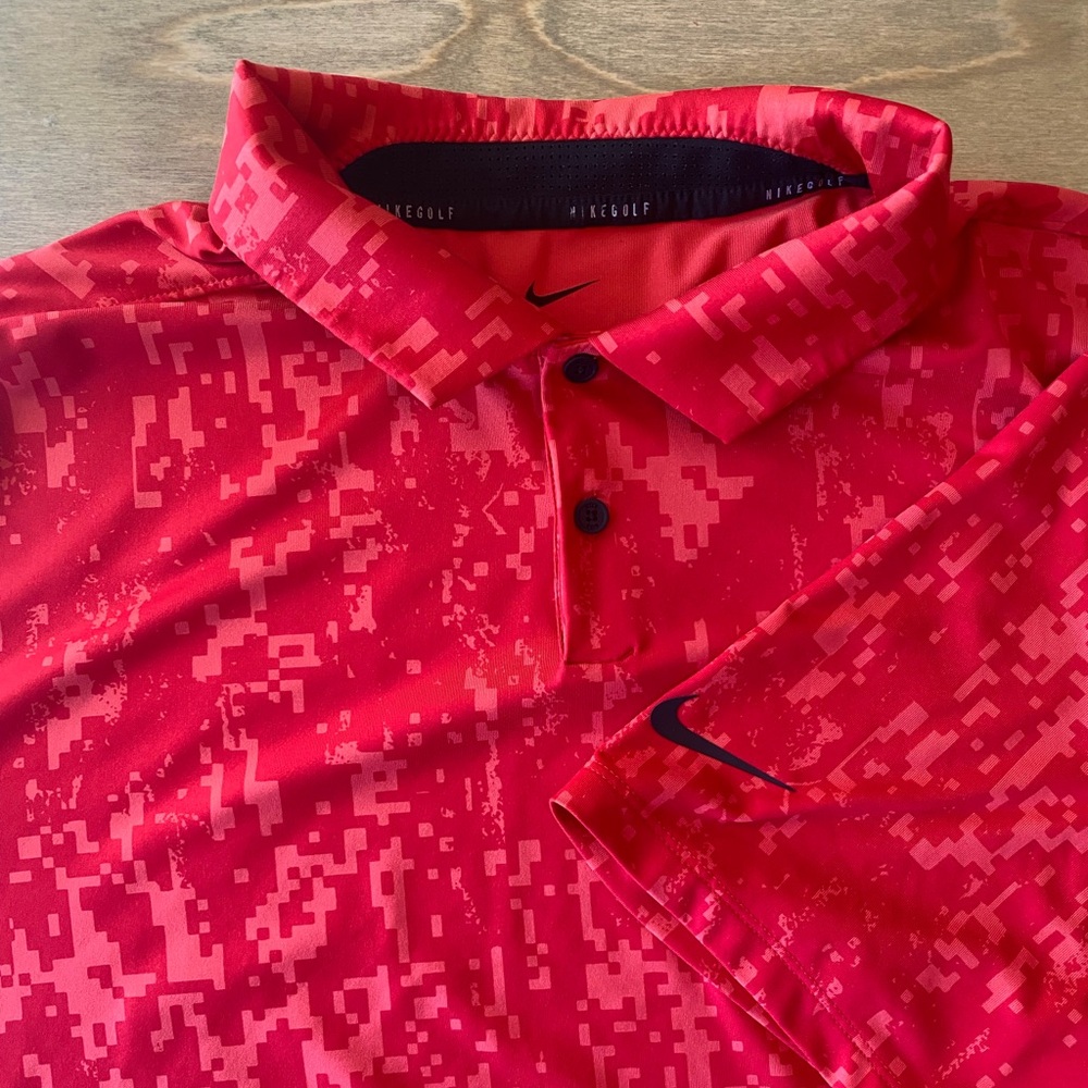 Nike Red Digital Camo Polo Shirt